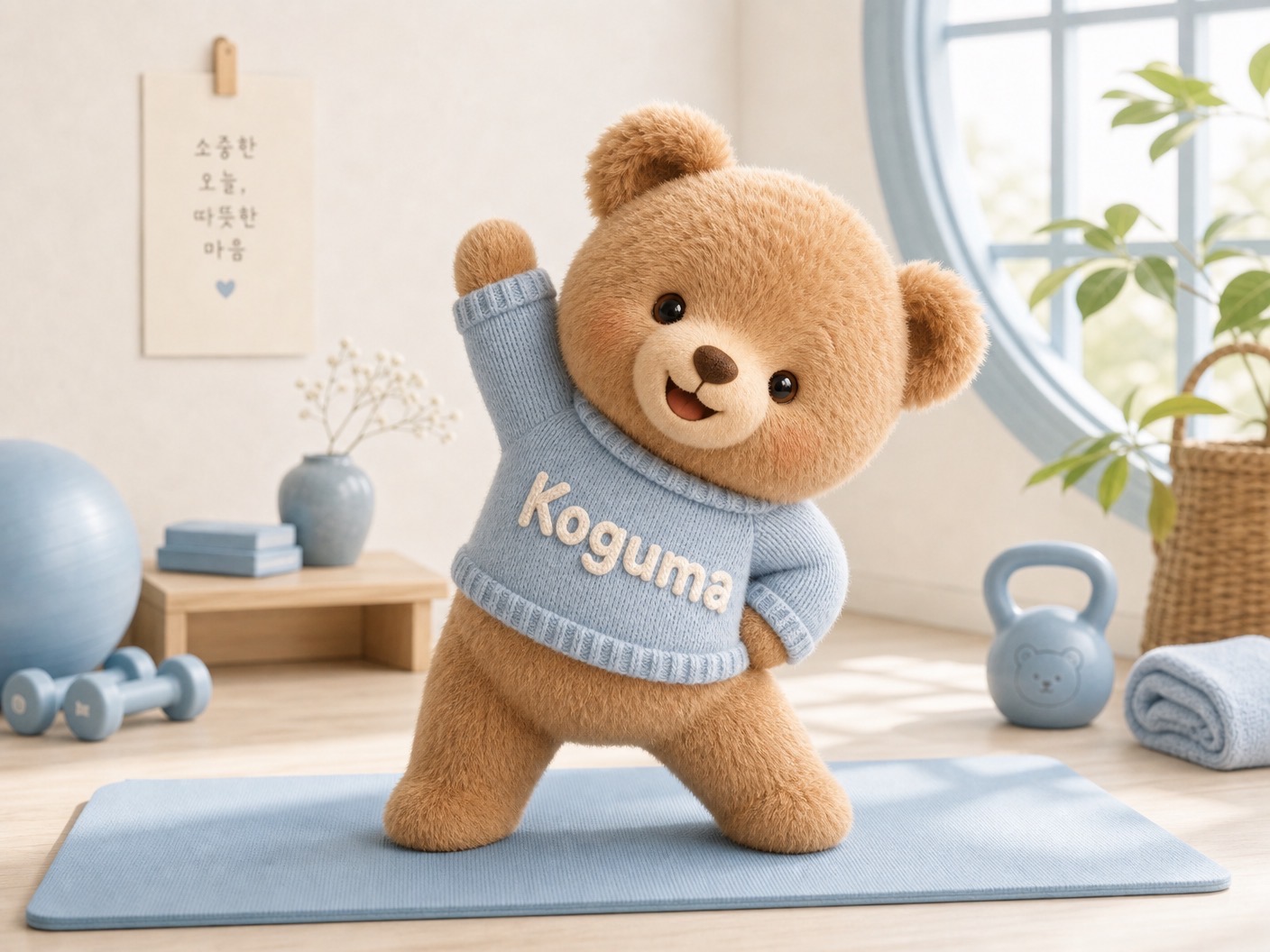 こぐまが運動しているイメージ